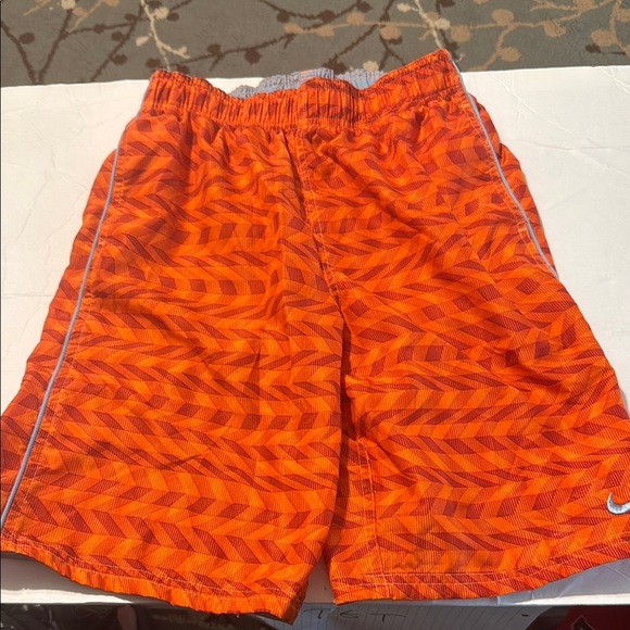 Nike Other - Nike Orange Geometric Swim Shorts Casual Athletic Wear